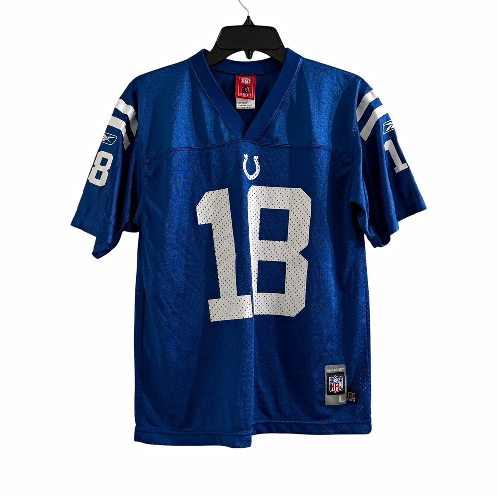 Reebok Colts Peyton Manning #18 Youth Jersey L (14-16) Blue NFL